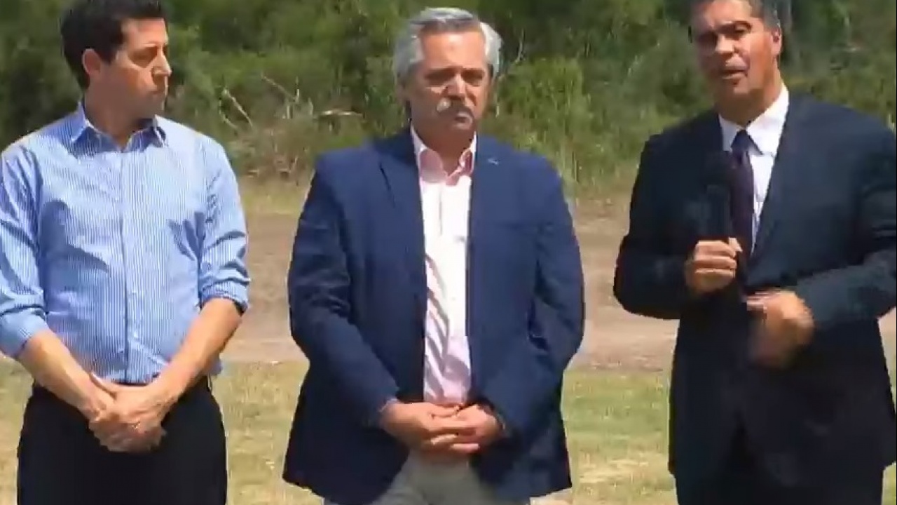 El presidente Alberto Fernández y el gobernador Jorge Capitanich entregan viviendas en Chaco