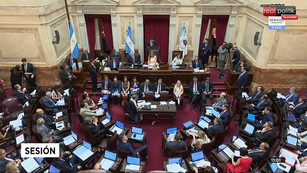 Debate del proyecto de la deuda externa en el Senado